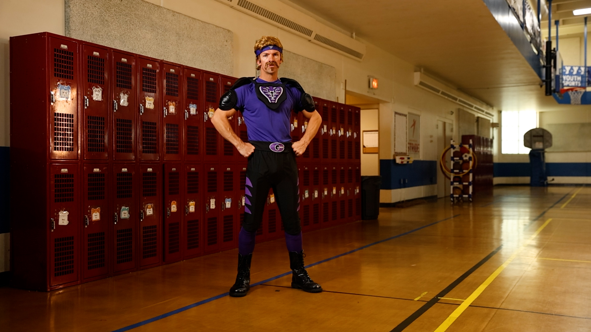 FUN2838AD Adult Dodgeball Purple Cobra Costume